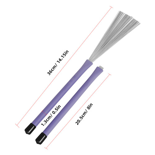 2Paren Duurzame Drum Brushes Paars Met Comfortgreep 1