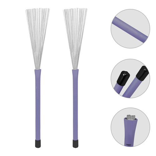 2Paren Duurzame Drum Brushes Paars Met Comfortgreep 2