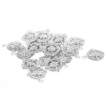 20Pcs Nautical Anchor Alloy Compass Pendants DIY Jewelry Accessories