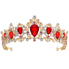 ETEREAUTY small red crowns Royal Crystal Crown Wedding Decoration Women Wedding 1Pcs