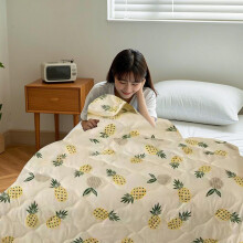 Cotton Quilt, Quilts Skin-friendly Plain Printed Washed Cotton Summer Quilt Ventilation Quilt (100x150cm/39.37x59.05in)
