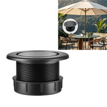 Parasol Umbrella Hole Ring Plug & Cap Set – Black Patio Table Hole Cover, Compatible with Standard Umbrella Holes
