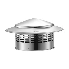 Stainless Steel Chimney Cap Cover with Screen - 360 Grille Rainproof Rust Resistant Vent Topper for Roof Exhaust Hoods