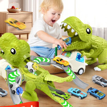 Dinosaur Morphing Model Kids Car, Little Dinosaur Educational Toy, Ejection Car Set, Engineering Vehicle, Transformable Toy, Boys Gift(G)