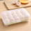 Green 15-Compartment Egg Box for Fridge – Large-Capacity Clear Plastic Egg Storage Container, Compatible with Standard Refrigerators 1
