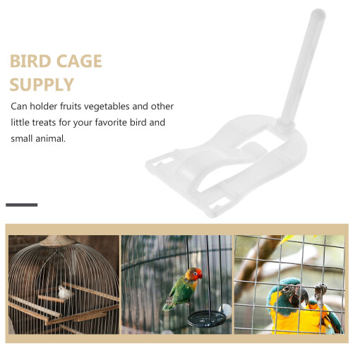 Bird Cage Feeder Bird Cuttlebone Holder White Abs 1 Set 2