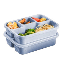 Bento Box Adult Lunch Box 4-Compartment Plastic Container 2