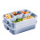 Bento Box Adult Lunch Box 4-Compartment Plastic Container 2 1