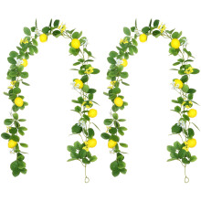 Artificial Lemon Branch with Lemons, 200 cm Floor-Length Silk Flower Decoration for Home, Living Room, Entrance – Spring/Summer Theme