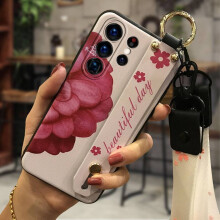 Samsung Galaxy S25 Ultra telefoonhoesje van siliconen met bloemendesign