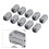 10 Pack Ferrite Ring Core Grey Clip-On Ferrite Core Noise Suppressor Cable Clips 8