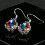925 Silver Drop Stud Earrings Mystic Topaz Purple 3