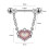 Δαχτυλίδι θηλής από χειρουργικό ατσάλι 14G CZ Opal Piercing θηλής για γυναίκες Κοσμήματα 2