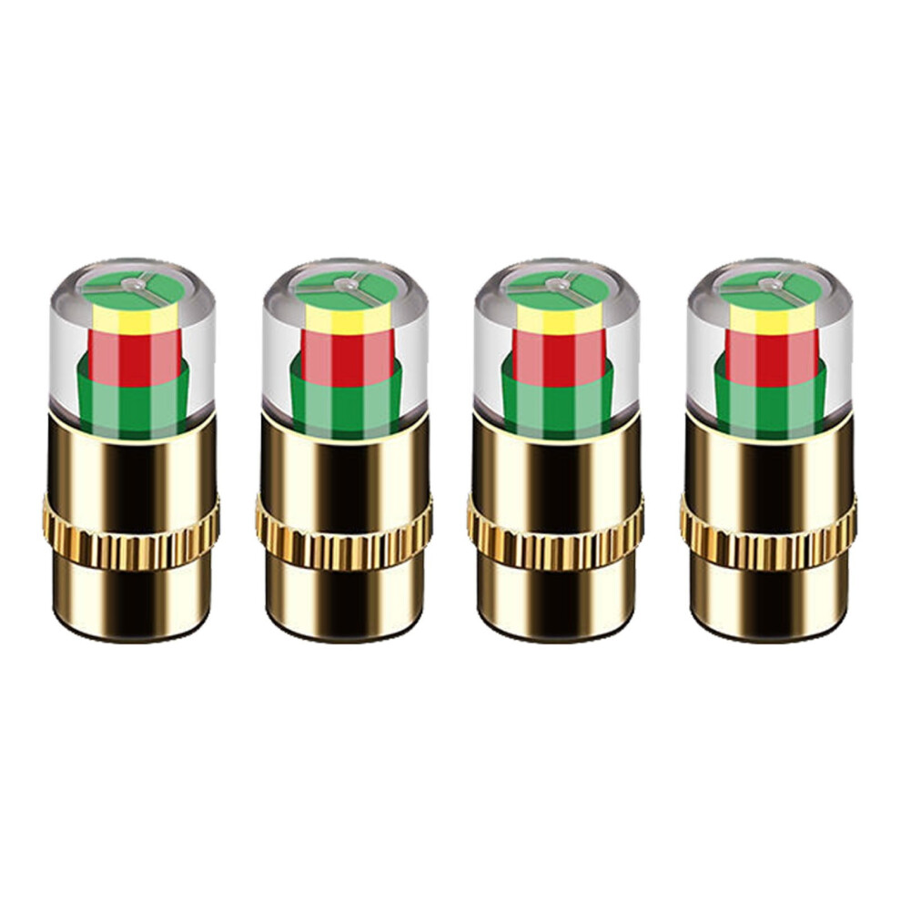 Tire Pressure Caps Visual Indicator Easy Read Alert System For Car Vehicle 4Pcs 9170372338726