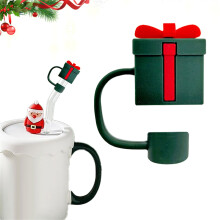 Dirt Cheap Christmas Water Cup Straw Cap, Compatible with 30-40 oz Tumblers, 10mm/0.4in Topper, Party Decor & Gift