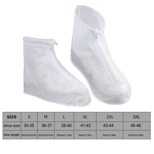 Waterproof PVC Rain Shoe Covers Ankle-High 1 Pair 1