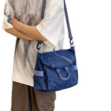 Multifunctional Womens Men Denims Backpack Vintage Aesthetic School Bag Adjustable Straps Crossbody Shoulder Bag Handbag