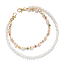 Fashionable Pearls and Floral Chain Belt Pants Chain for Women Men Elegant Design Enhances Outfit Versatility and Charm