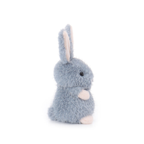 Coelho de pelúcia azul atencioso para crianças, 15 cm (6 polegadas) 2
