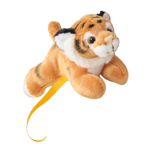 Yellow Plush Tiger Doll Jungle Theme 14cm