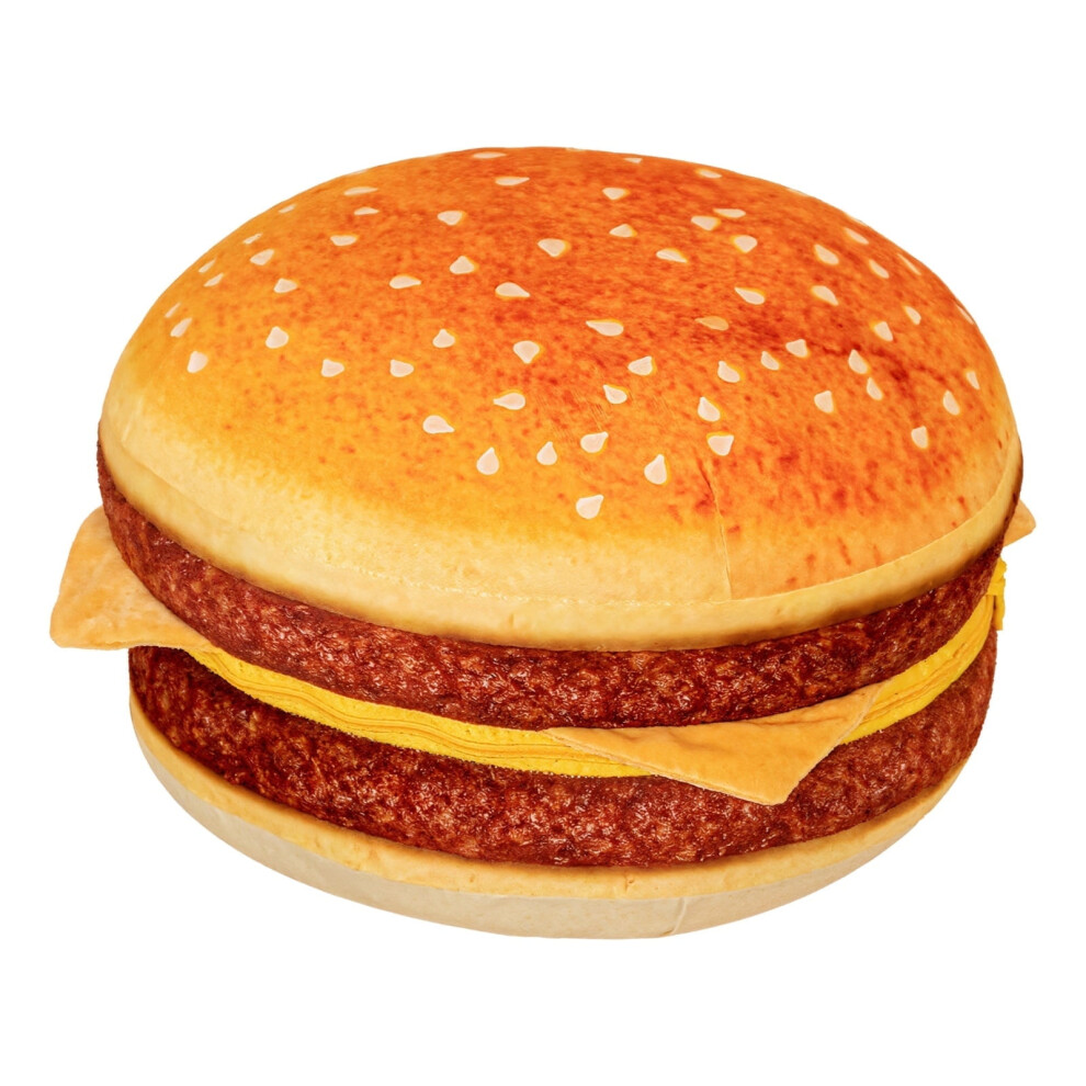 Cheese Burger Plush Pillow 40 cm Soft Removable 3D Food