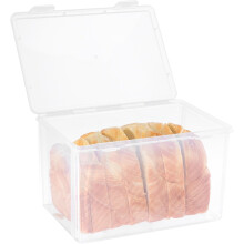 Plastic Airtight Bread Box for Kitchen – Large, with Lid