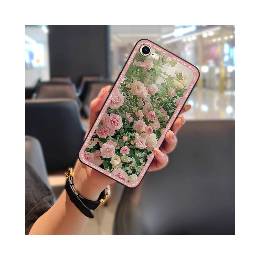 Phone Case Compatible With Iphone 7/8/Se 2020/2022/Se2/Se3 Â Anti-Knock, Dust-Resistant, Floral Cartoon Silicone Tpu Cover 9170372337392