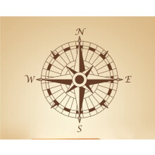 Compass Nautical Modern Design Compass Rose Decal Compass Wall Sticker Nautical Wall Decor Wall Mural Wall Graphic Home Art Decor