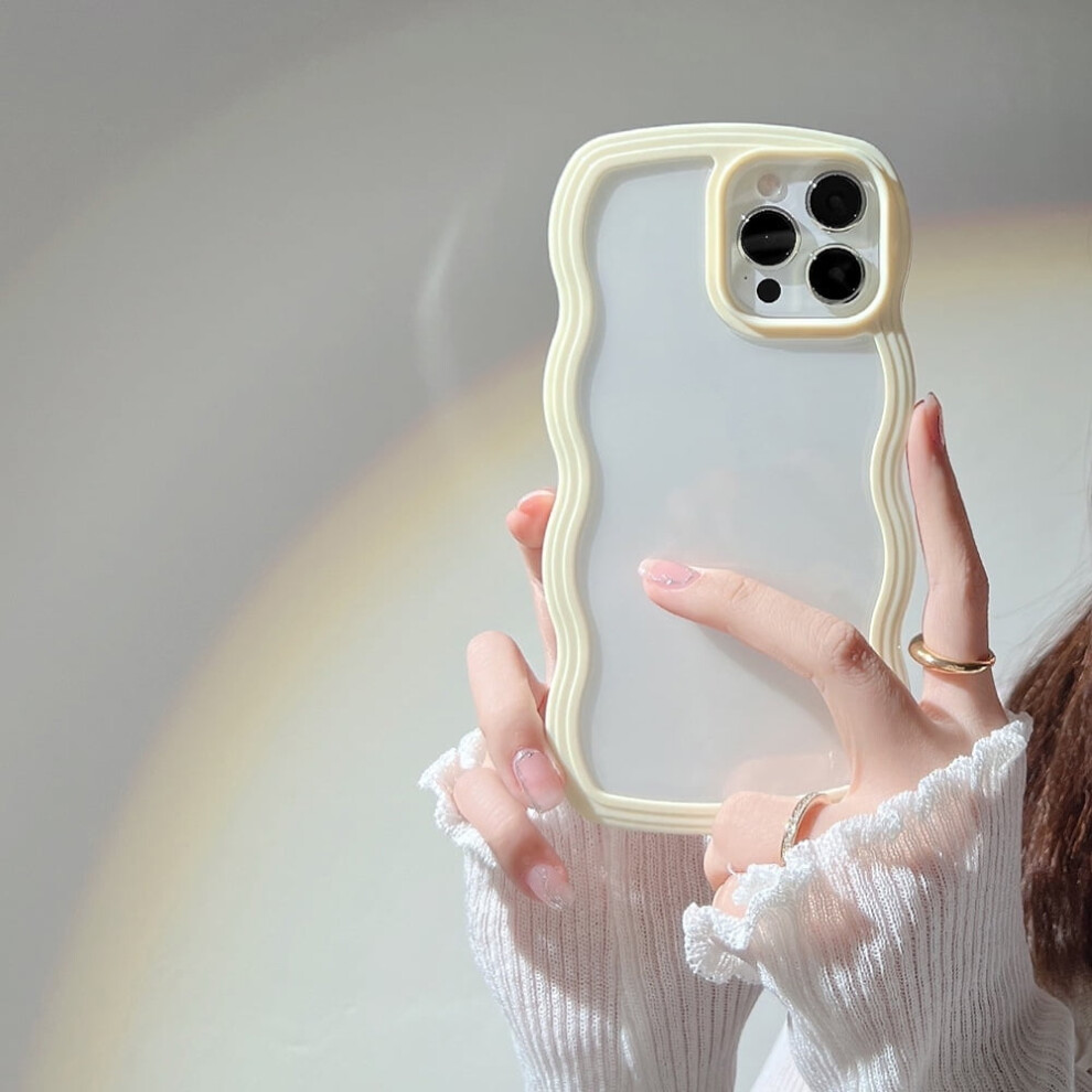 Cute Curly Wave Clear Tpu Case For Iphone 16 Pro Max – Soft, Shockproof Bumper 9170372336722