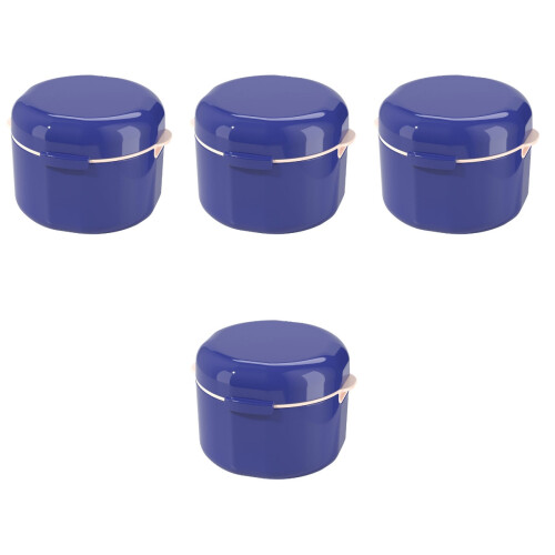 4St Compacte Blauwe Draagbare Gebitsdoos Van Duurzaam Materiaal 2