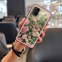 Soft Silicone Phone Case for compatible with Samsung Galaxy A71 5G/A Quantum – Anti-knock, Dust-Resistant, Full Wrap, Cute Flower Cartoon Design