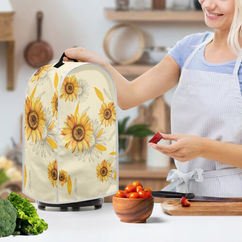 Staubdichte Schutzhülle aus Polyester mit Sonnenblumenmuster für Mixer 2
