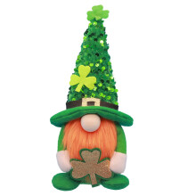 Poupée souvenir - Figurine artisanale sans visage vêtue de vert, idéale comme décoration pour la Saint-Patrick ou comme porte-bonheur.