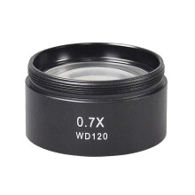 Lente objetivo de 0,5/0,7X para microscopio, lente objetivo asistida, accesorios para microscopio de vídeo industrial