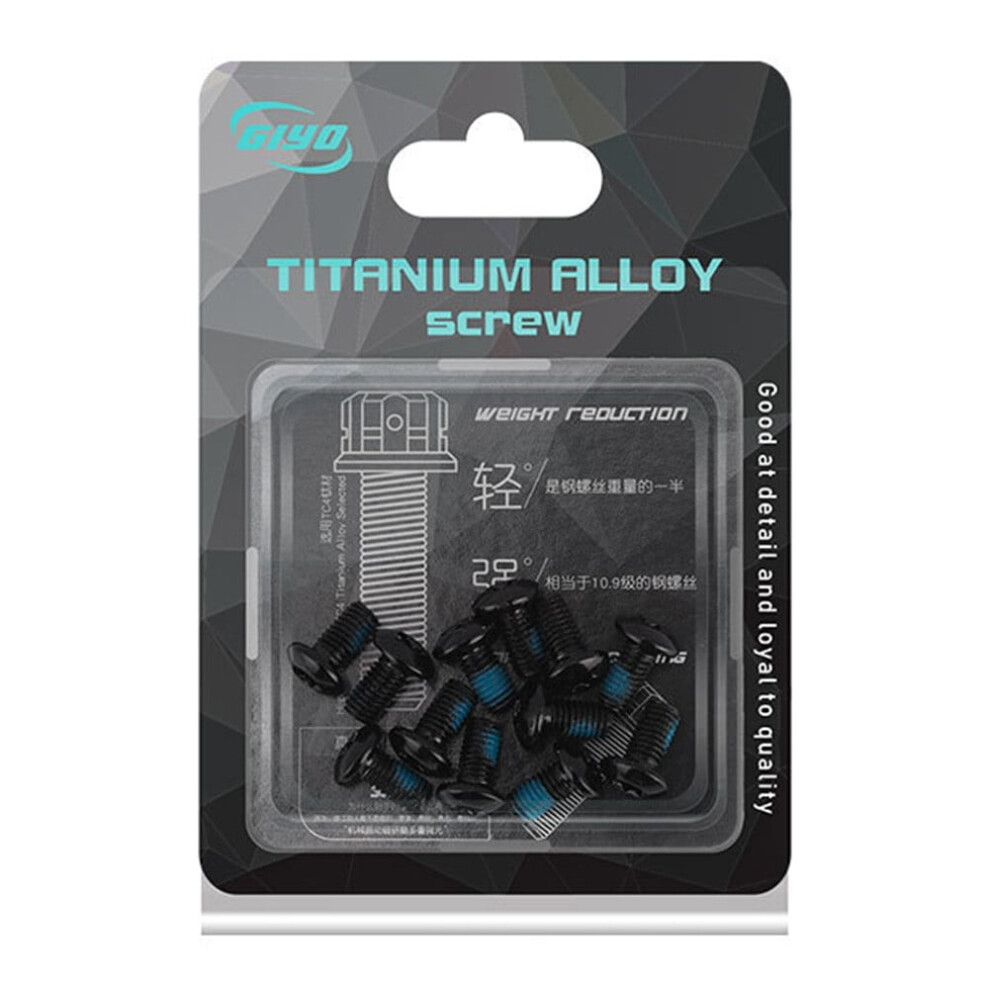 Jingt 12Pcs Bicycle Disc Brake-Rotor Torx Bolt T25 Torx M5x9mm Bike Stainless Steel Disc Brake-Rotor Fixing Screws Cycling Parts Black 9087558624170