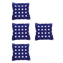 4Pcs Blue Inflatable Seat Cushions PVC Breathable for Office Car Plane