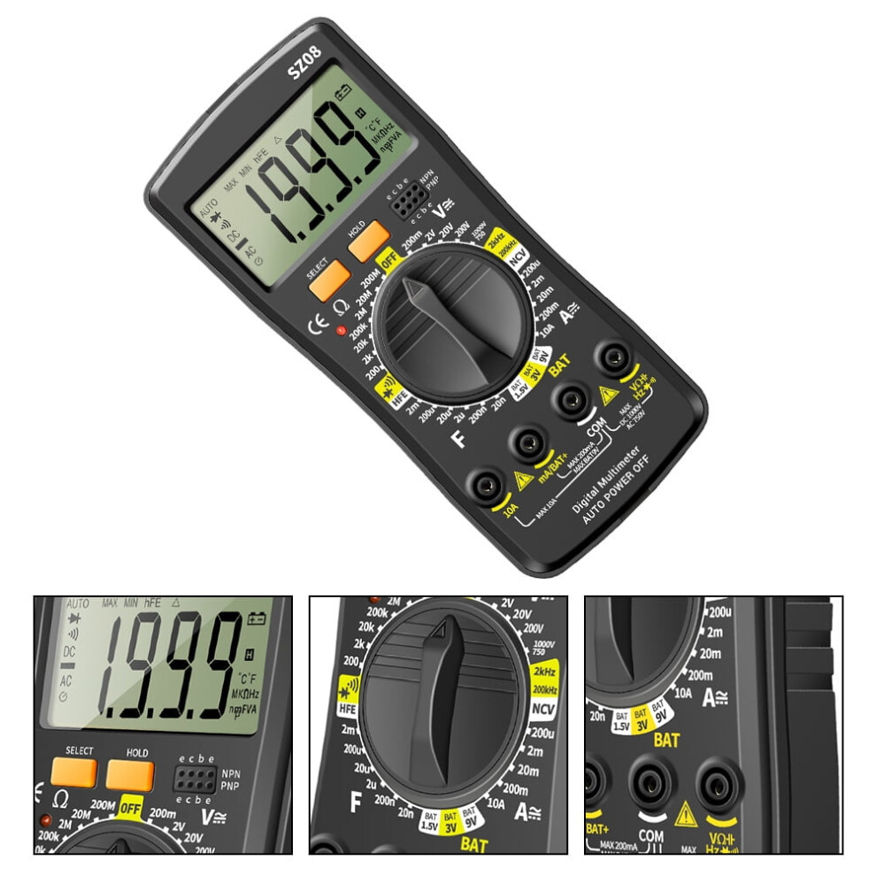 1Set Auto Multimeter Electrical Meter Equipment For Dc Voltage Current And Capacitance Testing 9087558624552