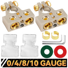 Car Battery Terminal Clamp Kit with Washers 2 Pcs