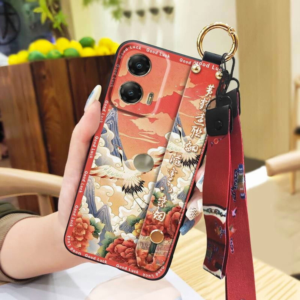 Moto G Stylus 5G 2024 Phone Case With Wristband, Anti-Knock, Waterproof, Dirt-Resistant, Kickstand & Ring Â Chinese Style 9170372340897