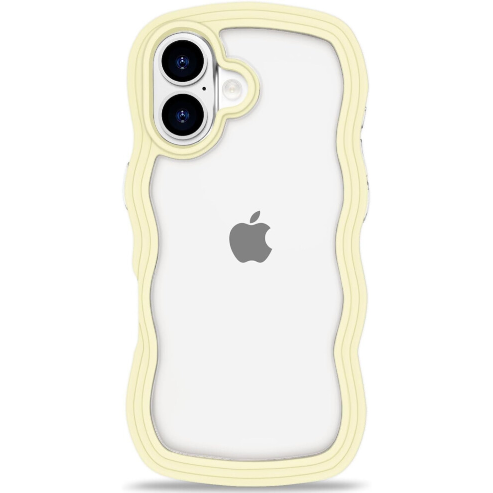 Cute Curly Wave Clear Tpu Case For Iphone 16 Pro Max – Soft, Shockproof Bumper 9170372340651