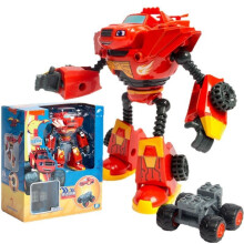 Bouwbare robotset van 12 cm met accessoires – Educatief, leuk cadeau en bureaudecoratie (rood) – Compatibel met LEGO