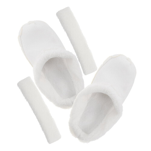 Plush Shoe Liners with Band Cover White Size 28-29 1