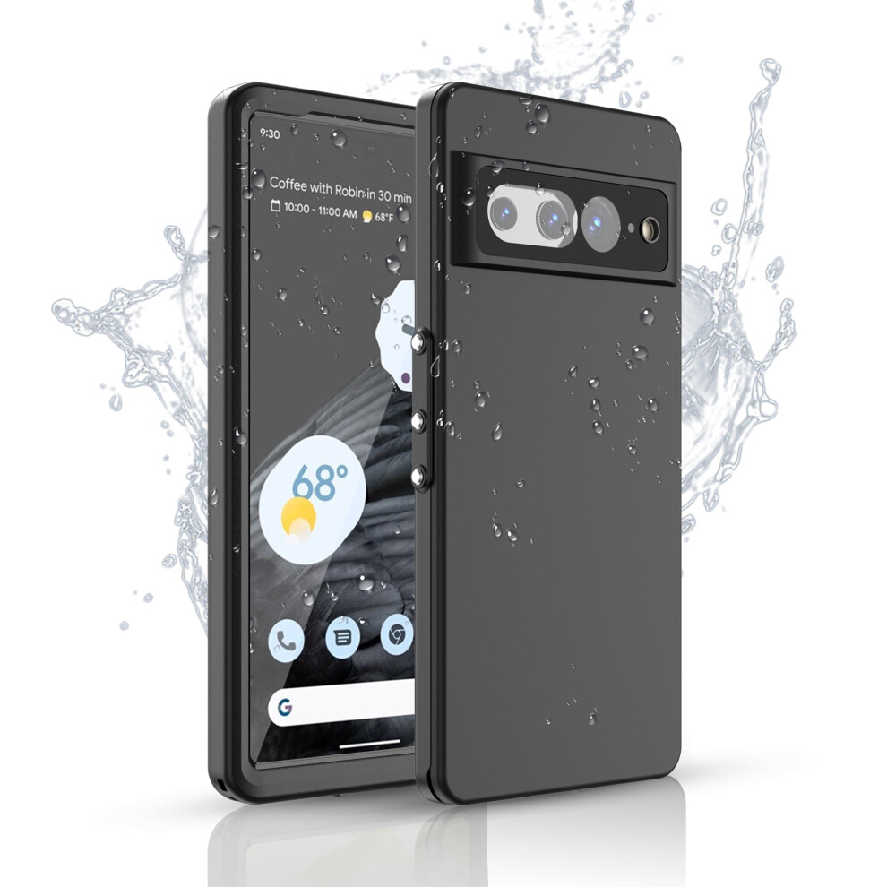 Waterproof Case For Google Pixel 7 Pro – Ip68, Shockproof, Dustproof, Full-Body Protection, Black 9399596259635