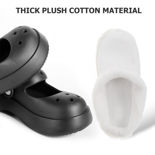 Plush Shoe Liners with Band Cover White Size 28-29 2