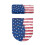 Toilettendeckel mit amerikanischer Flagge und elastischem Rand 2