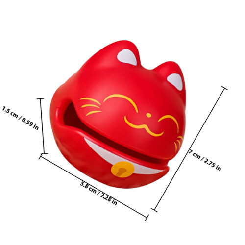1Ensemble Jouet Musical Percussion Bois ABS Chat Rouge Décor Bureau 1