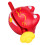 1Ensemble Jouet Musical Percussion Bois ABS Chat Rouge Décor Bureau 8