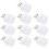 Luci d'atmosfera USB per auto, plastica bianca, 10 pezzi, 1,4 x 0,8 x 0,8 pollici 1