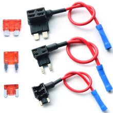 3X Piggy Back Fuse Tap Add A Circuit Mini Standard Blade Fuse Holder ATM ATP 12V