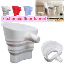 Foldable Silicone Flour Funnel for KitchenAid Stand Mixer – Non-Stick, Heat-Resistant, Dishwasher Safe, Mess-Free Baking